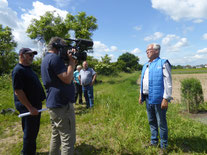 Dreharbeiten von HR3 zum Projekt Grüner Gürtel Groß-Gerau