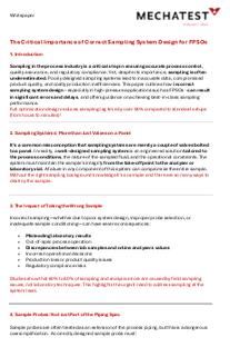 FPSO Whitepaper The Importance of Correct Sampling System Design