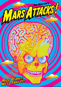 mars attack,tim burton,sci fi, aliens, ufo,robot,cinema, movie,jack nicholson, sarah jessica parker,natalie portman,pierce brosnan,locandina cinema,mars attack poster