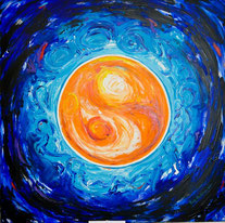 Fritz Oesterlein "Der rote Planet" - Acryl 100x100