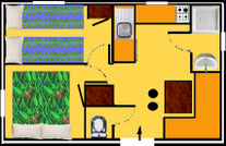 plan mobile home CATALANE 21M2