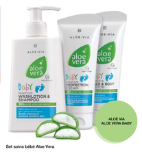 Nous avons une gamme de produits aloe vera spéciale pour les tout petits et sans allergènes avec de l'aloe vera.