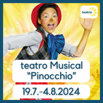 teatro Musical Pinocchio Juli August Sommer Stadtgalerie Mödling Stadttheater
