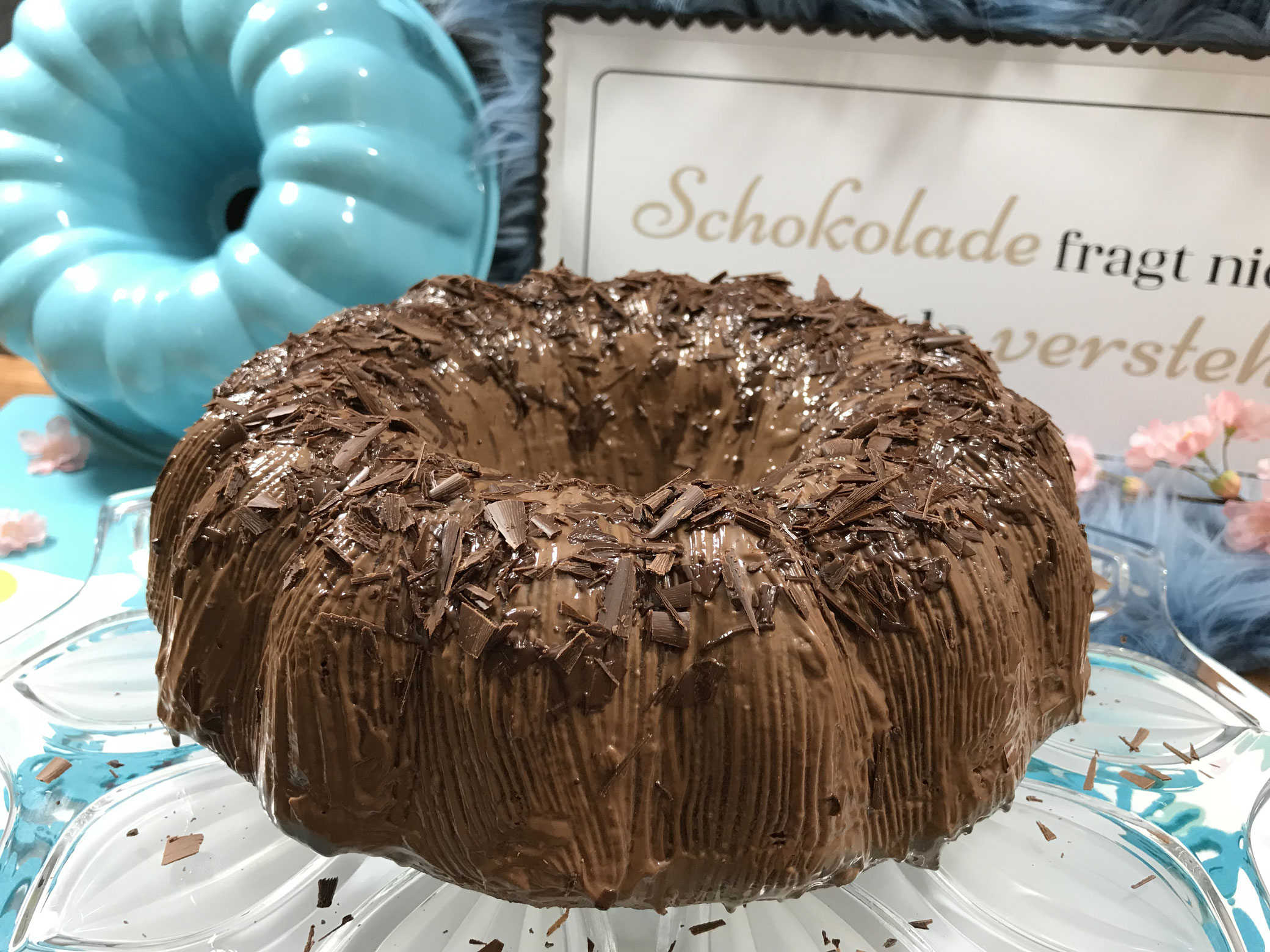 Schokoladen-Rotweinkuchen aus der Kranzform von Pampered Chef ...