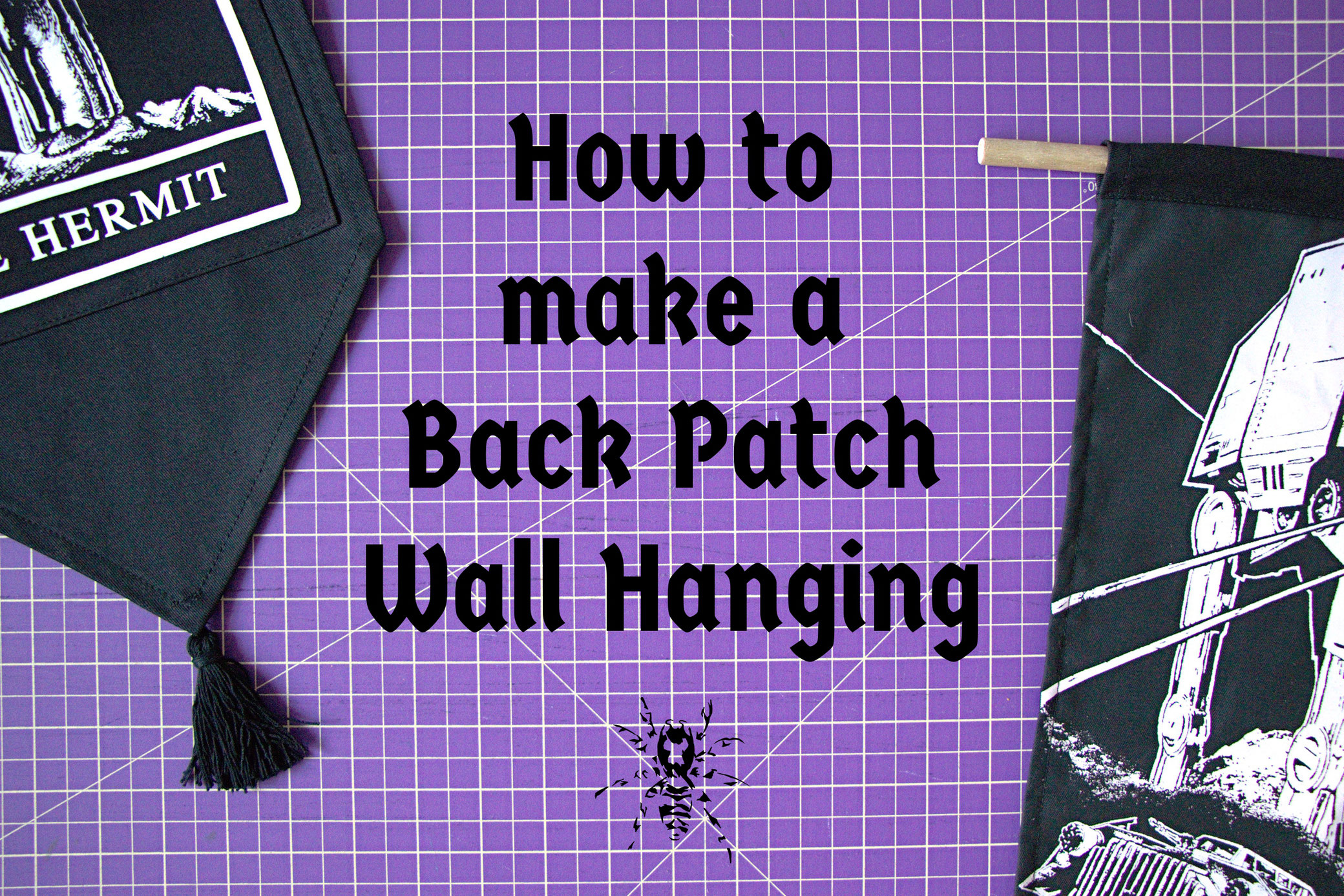 How to make a Back Patch Wall Hanging - Zebraspider Anti-Fashion