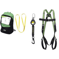 Kratos Safety Bandschlinge, Höhensicherungsgerät, Auffanggurt und Rucksack