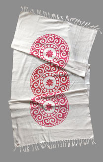 Yogadecke Baumwolle handbedruckt Mandala