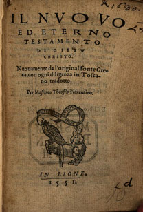 Teofilo Bible 1551 italian Title page