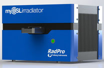 Sr90 irradiator for OSL dosimeter