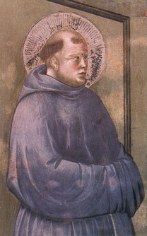 San Antonio de Pádua - detalle de Giotto - 1297-1300 - Fresco, San Francesco, Asís.
