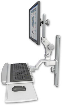 壁面レール式モニターアーム ASUL550-T19-KUB｜省スペース・垂直昇降対応