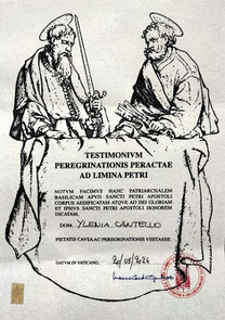 Testimonium of Via Francigena
