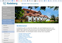 Schritt 2 Zugangsseite zu Straßennamen