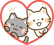 黒猫と白猫