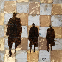 Sans titre, 40x40 cm, Mixed media on cardstock