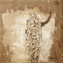 Sans titre, 40x40 cm, Mixed media on cardstock