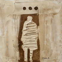 Sans titre, 40x40 cm, Mixed media on cardstock