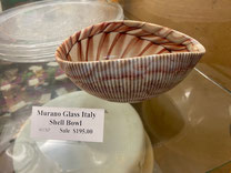 Murano Glass Shell Bowl Italy  $195.00