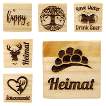Magnet-Pins mit Motiv – dekorative Holzmagnete für Kühlschrank oder Dunstabzugshaube aus dem JVI handmade Onlineshop