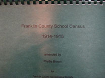 Cover of Franklin County School Census, 1914-1915