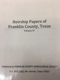 Cover of Heirship Papers of Franklin County, Texas -- Volume V