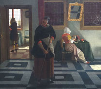 Detail: Interieur, Pieter Janssens Elinga, ca. 1665 - 70, Städel, Frankfurt. Foto: Epochs of Fashion