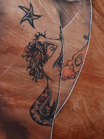 Mermaid Tattoo part of Maternity Mother Portrait
