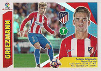 CROMO DE FÚTBOL - ESPAÑA - CAMPEONATO NACIONAL DE LIGA - 2.017/2.018 (EDICIONES ESTE - PANINI) GRIEZMANN - CLUB ATLÉTICO DE MADRID - Nº 16 (NUEVO) 0,25€.