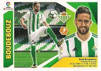 CROMO DE FÚTBOL - ESPAÑA - CAMPEONATO NACIONAL DE LIGA - 2.017/2.018 (EDICIONES ESTE - PANINI) BOUDEBOUZ - REAL BETIS BALOMPIÉ - Nº 9 BIS (NUEVO) 0,25€.