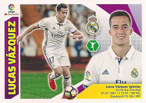 CROMO DE FÚTBOL - ESPAÑA - CAMPEONATO NACIONAL DE LIGA - 2.017/2.018 (EDICIONES ESTE - PANINI) LUCAS VÁZQUEZ - REAL MADRID C.F. - Nº 14A (NUEVO) 0,25€.