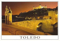 POSTAL - ESPAÑA - TOLEDO - JULIO DE LA CRUZ - Nº 2.228 - VISTA PARCIAL (PUENTE ALCÁNTARA Y ALCAZAR) (NUEVA) 0,60€.