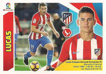 CROMO DE FÚTBOL - ESPAÑA - CAMPEONATO NACIONAL DE LIGA - 2.017/2.018 (EDICIONES ESTE - PANINI) LUCAS - CLUB ATLÉTICO DE MADRID - Nº 7B (NUEVO) 0,25€.