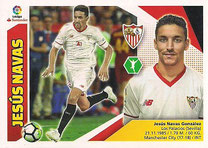 CROMO DE FÚTBOL - ESPAÑA - CAMPEONATO NACIONAL DE LIGA - 2.017/2.018 (EDICIONES ESTE - PANINI) JESÚS NAVAS - SEVILLA F.C. - ÚLTIMOS FICHAJES - Nº 34 (NUEVO) 0,25€.