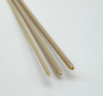 テーパー加工したPEEKチューブ