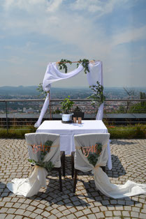 Trauung auf der Terrasse
