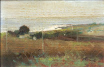 Marina di Pulsano, olio su tavola, 1980, cm 15 x 10, collezione privata