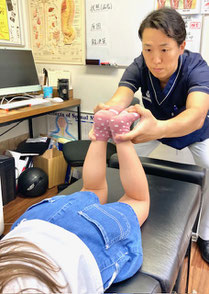 大井町駅前整骨院における子供整体の骨格検査の写真