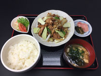 鶏ちゃん定食　茶の里野菜村　岐阜県東白川村