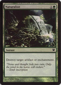 Naturalize English Innistrad foil. Made in Belgium.