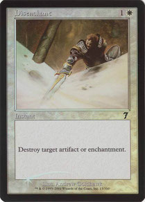 Disenchant English Seventh Edition foil. Made in Belgium.