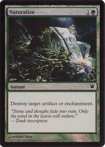 Naturalize English Innistrad foil. Made in the USA.