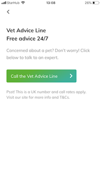 vet advice line trusted housesitters app