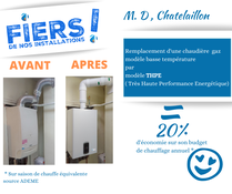 remplacement chaudiere gaz Chatelaillon