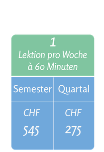 Preistabelle regulaMOVE 60 min