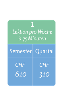 Preistabelle regulaMOVE 75 min
