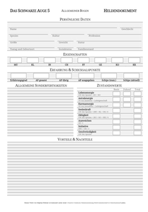 DSA 5 Heldenbogen Charakterbogen Download