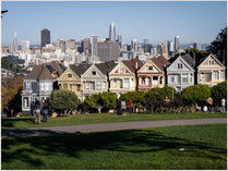 Painted Ladies, San Francisco Skyline, Alamo Square