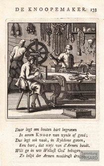 IMA.18.002 Der Knofpmacher (De Knoopemaker) (Kupferstich, um 1745) / © Sammlung PRISARD