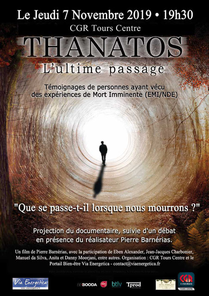 film Thanatos à Tours, le 7 novembre 2019 - annuaire via energetica, films spirituels