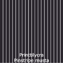 joustava kangas printti lycra Pinstripe Musta/Valkoinen